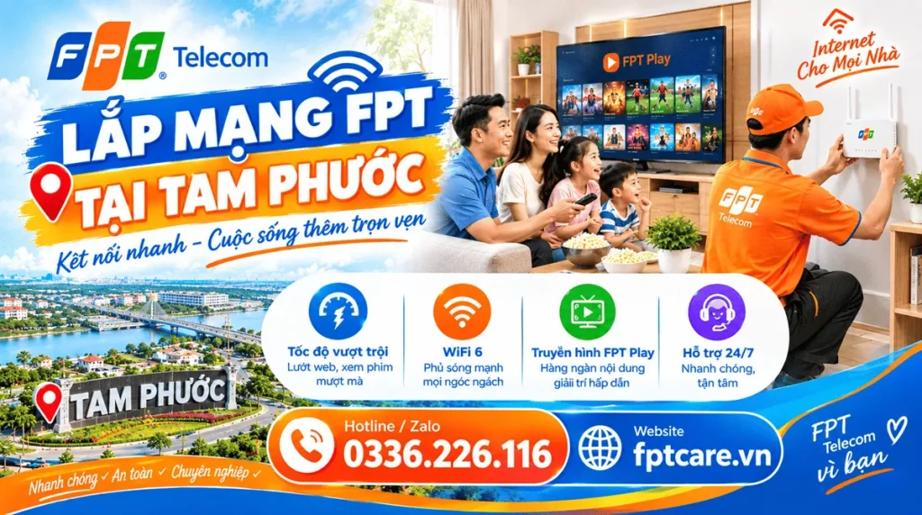 Lắp mạng FPT tại Tam Phước
